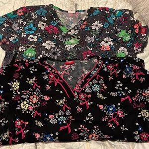 2 Dickies scrub tops